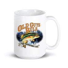 Load image into Gallery viewer, Old Guys Rule I Fish, I Lie 15oz Mug
