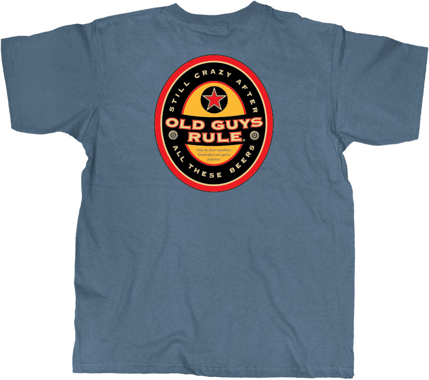 Old Guys Rule Beer Label Men's T-Shirt