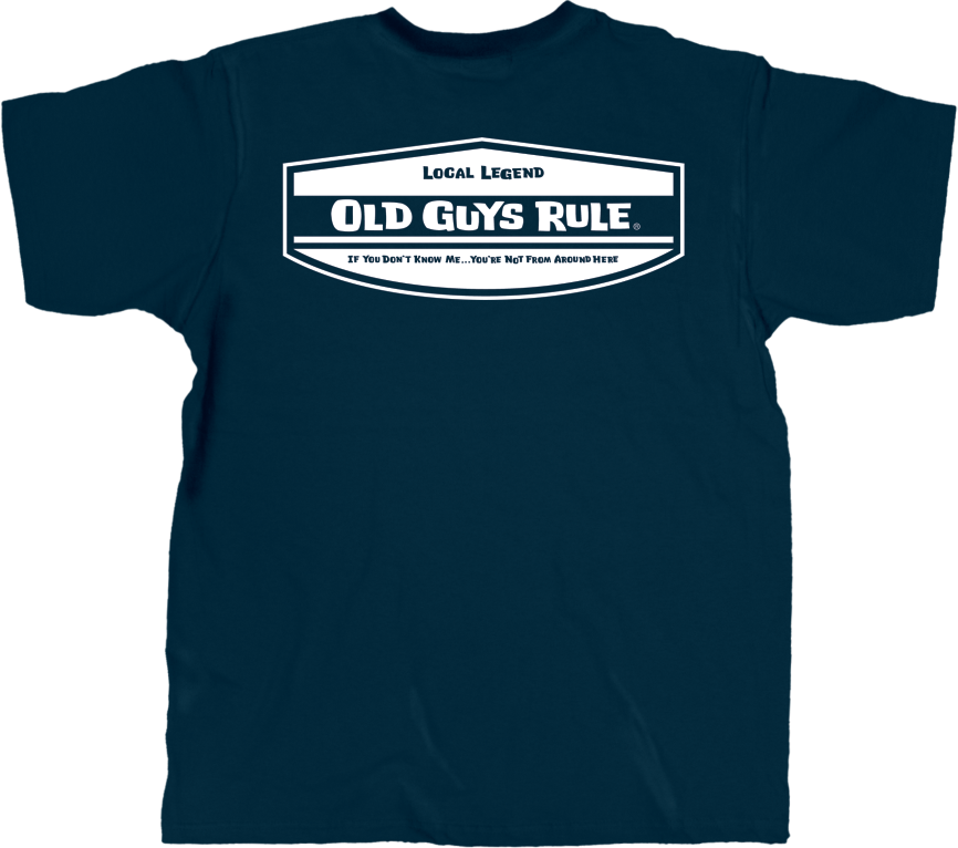 Old Guys Rule Local Legend Men's T-Shirt (Navy Blue)