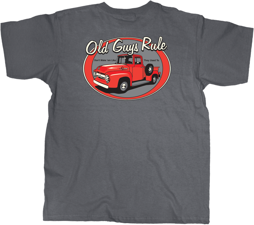 Old Guys Rule Red Truck Men's T-Shirt